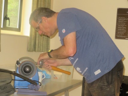 Paul using the Tormek he donated to the club